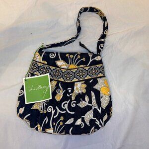 VERA BRADLEY Small Handbag/Retired Yellow Bird Black Yellow White Bird Floral